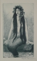 Martin Hönemann (1858-1937): Graphik - Farbradierung, "Die Nixe"