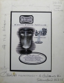 Foto 1: Olbricht: Collage, Werbe-Entwurf für Mineralwasser-Pastillen erfri-selt, Mitte 20. Jahrhundert / datiert 1955
