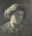 Foto 3: Martin Hönemann (1858-1937): 3 x Bleistift-/ Kohle-Zeichnungen, Frauenbildnisse