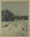 Foto 2: Martin Hönemann (1858-1937): 2 x Handzeichnungen - in Bleistift und Kohle, Titel Am Walchensee / Abend