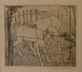 Margret Padelt (1900-1965): Graphik - Radierung, Paar Zicklein