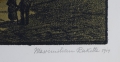 Foto 3: Maximilian Rakette (1887-1931): Graphik - Lithographie, Blick in die Große Fischergasse - Frankfurt, datiert um 1914