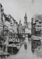 Foto 2: L. Rorin: Graphik - Kupfersich, Straßburg - La Petite France, erste Hälfte 20. Jahrhundert, Frankreich
