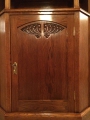 Foto 3: Jugendstil Vitrinenschrank, um 1910, in Eiche massiv