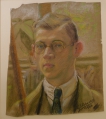 Erich Säuberlich: Pastell-Zeichnung, Selbstporträt, datiert 1922