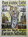 Foto 2: Hanns Schubert (1887-1963): 2 Graphiken - handkolorierte Holzschnitte, religiöse Motive, datiert 1959