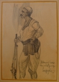 Foto 5: Max Franz von Szczygielski (* 1886): 6 x Handzeichnungen, Bleistift und Rötel, Kleider- und Uniform-Studien verschiedener Länder, datiert 1913 und 1915
