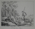 Foto 1: Carle Vernet (1758-1836) / Gottfried Engelmann (1788-1839): Graphik - Lithographie, Le Loup devenu Berger, Paris