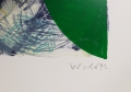 Foto 2: Mathias Wild (* 1946): Graphik - Farblithographie, Ohne Titel - abstrakte Komposition mit Figur, datiert 1992