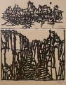 Foto 1: Hans-Joachim Zeidler (1935-2010): Paar Graphiken - Lithographien, abstrakte Landschaften, datiert 1954