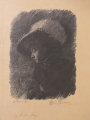 Foto 2: Martin Hönemann (1858-1937): 2 Stück Graphiken - Drucke, Titel In der Loge - Frauenporträt
