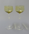 2 x Jugendstil Weingläser, um 1910