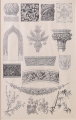Foto 1: Unbekannt: Graphik, Ende 19. Jahrhundert, Architektur- und Ornament-Studie