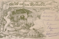 Foto 3: Unbekannt: 2 x Graphiken - Holzschnitte: Kirchenbau mit Personenstaffage, um 1900