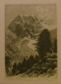 Foto 2: Albrecht Bruck (1874-1964): 3er Satz Graphiken - Radierungen, Veduten: Tangermünde Roßfurt, Schloß Chillon, Bergansicht