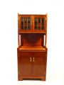 Jugendstil Aufsatz-Beistellschrank, um 1910, in Mahagoni
