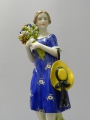 Foto 2: Porzellan Figur: Blumenmädchen - Allegorie Sommer, gemarkt E. & A. Müller, Schwarza-Saalbahn (Thüringen), um 1900