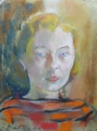 Foto 1: Frieda Klinkert-Riess (1892-1969): Pastell-Zeichnung, Frauen-Porträt, datiert 1952