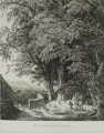 Unbekannt: Graphik - Lithographie, Gedichtband-Illustration "Unter den dunklen Linden", um 1900