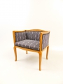 Plumet & Selmersheim: Jugendstil Causeuse / Zweisitzer-Sofa, in Birnbaum, um 1900, Frankreich - Paris