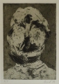 Foto 8: Peter Ouart: 8 x Graphiken - Radierungen, morbide Köpfe, datiert 1988/89, Berlin