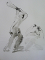 Foto 4: Peter Ouart: 5 x Zeichnungen in Feder und Tusche, partiell aquarelliert, Personen- und Gruppenszenen, Ende 20. Jahrhundert, Berlin