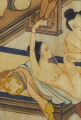 Foto 1: Shunga-Klappbuch (Frühlingsbilder) / Leporello, Japan, Ende 19. / Anfang 20. Jahrhundert, Gouache auf Leinen, Asiatika / Erotika