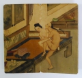 Foto 6: Shunga-Klappbuch (Frühlingsbilder) / Leporello, Japan, Ende 19. / Anfang 20. Jahrhundert, Gouache auf Leinen, Asiatika / Erotika