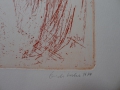 Foto 3: Signierte Graphik - Farbradierung: Werktitel Berührung, datiert 1974