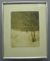 Foto 2: Ernst Friedrich Eichler (1850-1895) attr.: Graphik - Farbradierung, Winterlandschaft