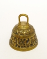 Foto 1: Messing Gebets-Glocke, um 1900, symbolische Darstellung vier Evangelisten