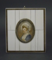 Foto 1: nach George Romney (1734-1802): Miniaturbildnis, Porträt Lady Robinson, Gouache im Beinrahmen, um 1900