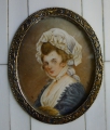 Foto 5: nach George Romney (1734-1802): Miniaturbildnis, Porträt Lady Robinson, Gouache im Beinrahmen, um 1900