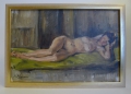 Foto 2: Andrée Algrain (1905-1999): Öl Gemälde, Frauenakt / Aktstudie, Belgien