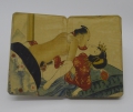 Foto 2: Tomioka Eisen (1864-1905) attr.: Shunga-Klappbuch (Frühlingsbilder) / Leporello, Japan, Ende 19. / Anfang 20. Jahrhundert, Gouache auf Leinen, Asiatika / Erotika