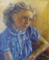 Foto 2: I. Andries attr.: Öl Gemälde, Mädchen-Porträt, datiert 1944