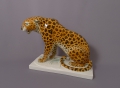 Arthur Storch (1870-1947): Porzellan Plastik, Leopard, Entwurf 1920, Ausführung Schwarzburger Werkstätten (Unterweißbach / Thüringen)