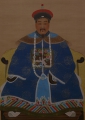 Foto 2: Kakemono, Rollbild mit Ahnenporträt / Würdenträger, Gouache - Mischtechnik auf Seide, wohl China 19. Jahrhundert