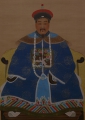 Foto 2: Kakemono, Rollbild mit Ahnenporträt / Würdenträger, Gouache - Mischtechnik auf Seide, wohl China 19. Jahrhundert