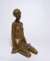 Foto 3: Bronze Plastik, sitzender Frauenakt, 20. Jahrhundert, in der Manier von Fritz Klimsch