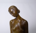 Foto 5: Bronze Plastik, sitzender Frauenakt, 20. Jahrhundert, in der Manier von Fritz Klimsch
