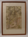 Foto 2: Otto Knöpfer (1911-1993): Aquarell, Landschaftsbild - Waldausschnitt, datiert 1982