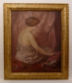 Charles Vasnier (1873-1961): Pastell-Zeichnung, "Dame im Boudoir", Frankreich, wohl 1926