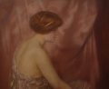 Foto 4: Charles Vasnier (1873-1961): Pastell-Zeichnung, Dame im Boudoir, Frankreich, wohl 1926