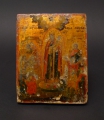 Foto 2: Russische Reiseikone / Miniaturikone, Tempera auf Holz, Gottesmutter Freude aller Leidenden, 875er Silber-Oklad, Moskau 1800