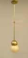 Art Deco Deckenlampe / Deckenleuchte / Stablampe, einflammig, in Messing