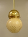 Foto 2: Art Deco Deckenlampe / Deckenleuchte / Stablampe, einflammig, in Messing
