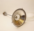 Foto 4: Art Deco Deckenlampe / Deckenleuchte / Stablampe, einflammig, Chrom, Luzette-Industriedesign, Zeiss Ikon