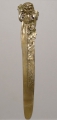 Foto 1: Albert Marionnet (1852-1910): Jugendstil Brieföffner / Papiermesser, Bronze vergoldet, Paris, um 1900