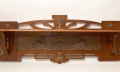 Foto 2: Jugendstil Wandboard, in Nussbaum, mit Reliefplatte